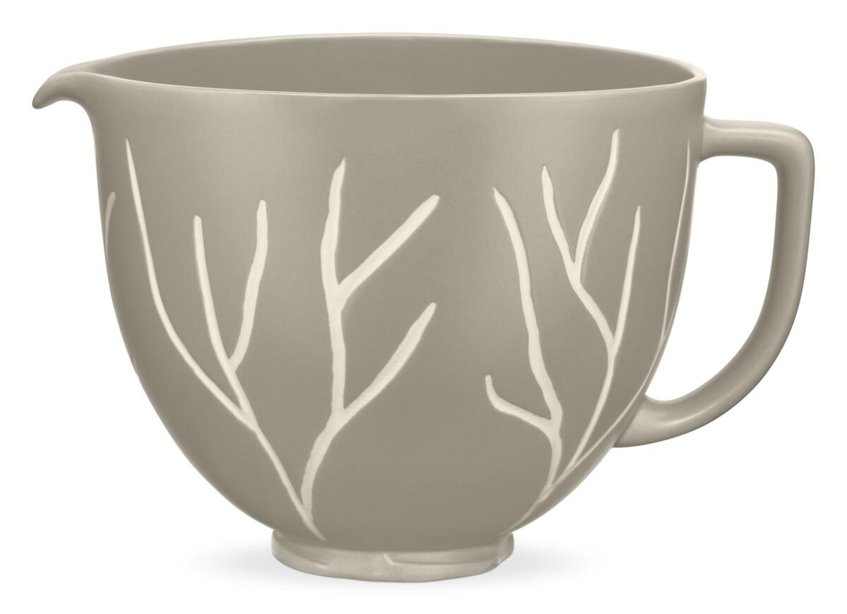 Keramická misa 4,83l, Holé stromy, svetlo sivá