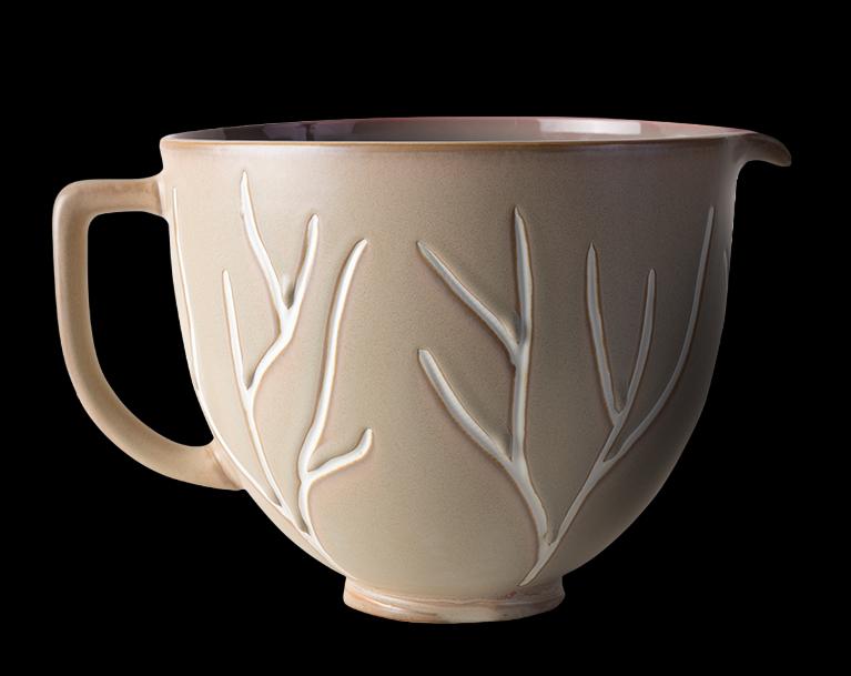 Keramická misa 4,83l, Holé stromy, svetlo sivá