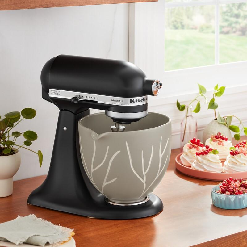 Keramická misa 4,83l, Holé stromy, svetlo sivá