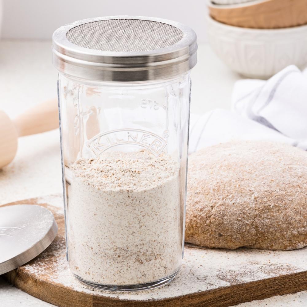 Sklenená dóza na preosievanie a skladovanie, 0,5l