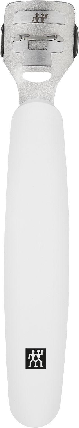 Škrabka na stvrdnutú kožu na pätách, biela