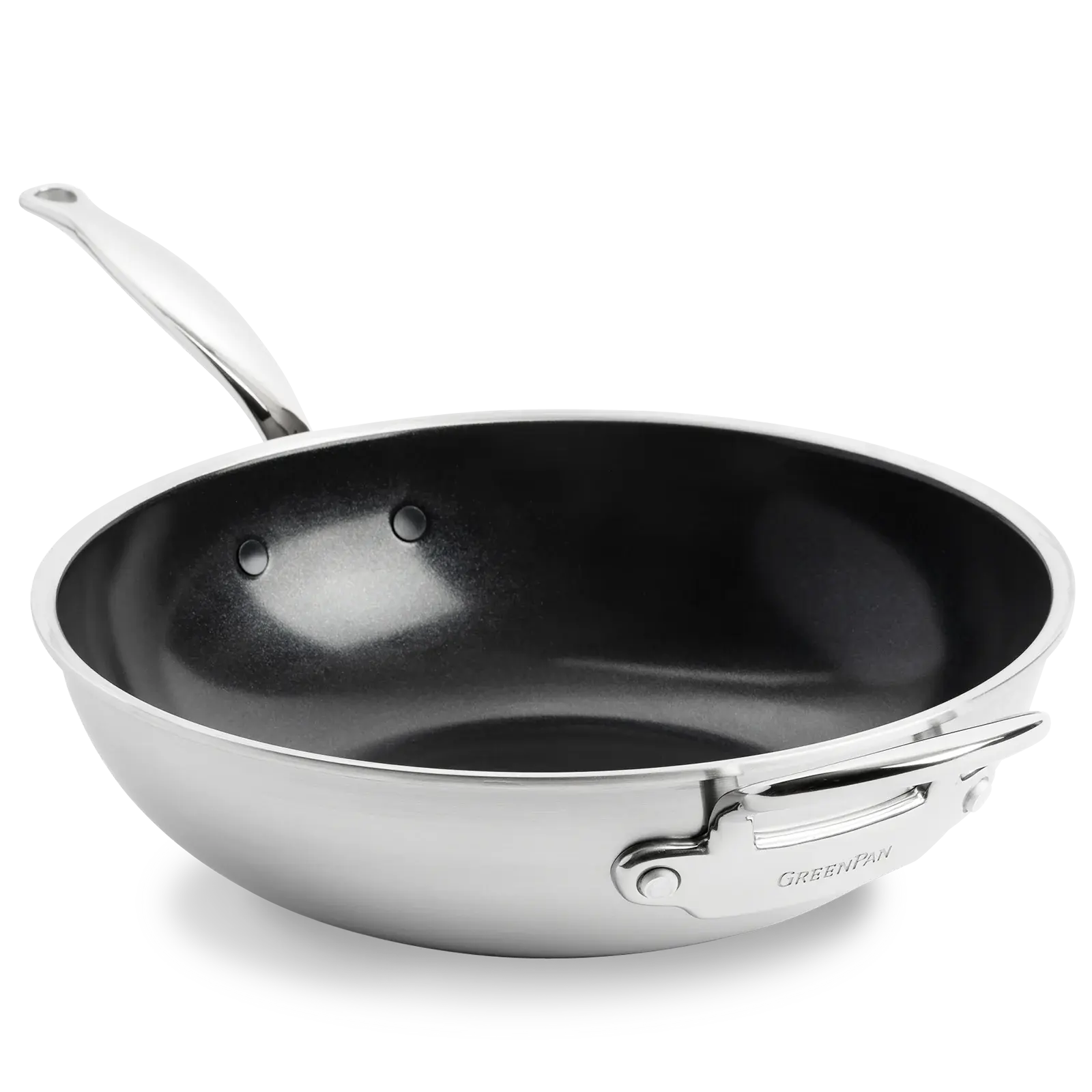 Premiere nerezová wok panvica s keramickým povrchom, 30 cm