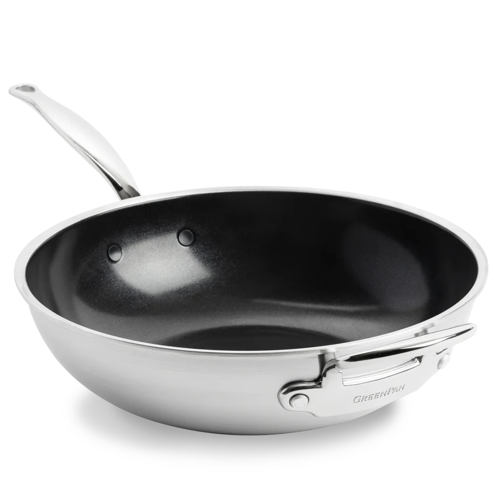 Premiere nerezová wok panvica s keramickým povrchom, 30 cm