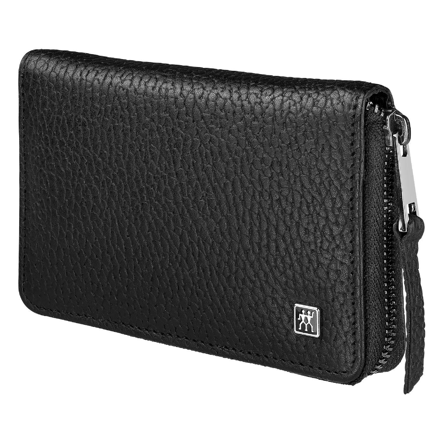 Pánska manikúra Premium Black so štiepatkom, černá koža, 4 ks