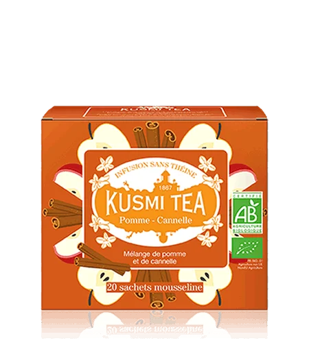 Porciovaný ovocný čaj Jablko so škoricou Bio, 20 vrecúškov