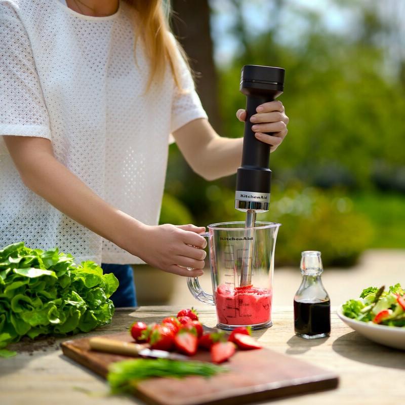 Bezdrôtový tyčový mixér GO s príslušenstvom (bez batérie), 5KHBRV05BM, čierna mat