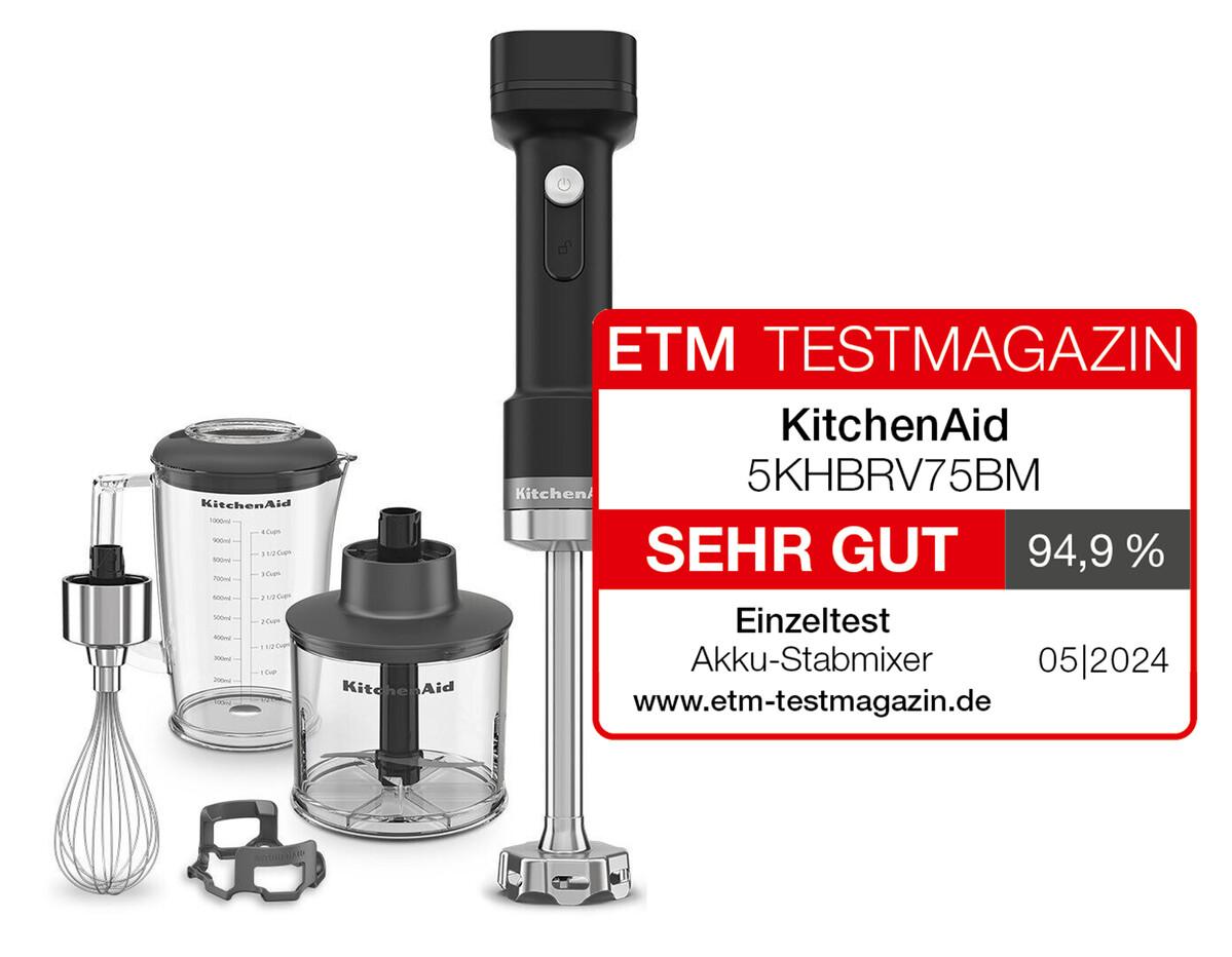 Bezdrôtový tyčový mixér GO s príslušenstvom (bez batérie), 5KHBRV05BM, čierna mat