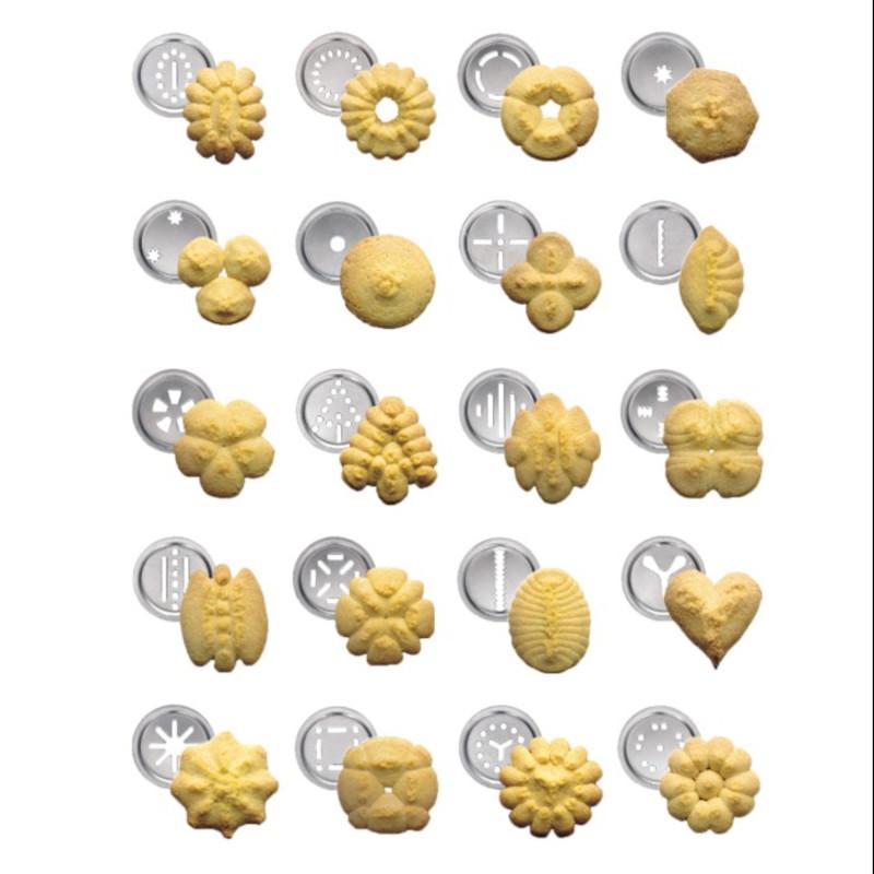 Lis na sušienky dvoch veľkostí + 20 nadstavcov, čierna