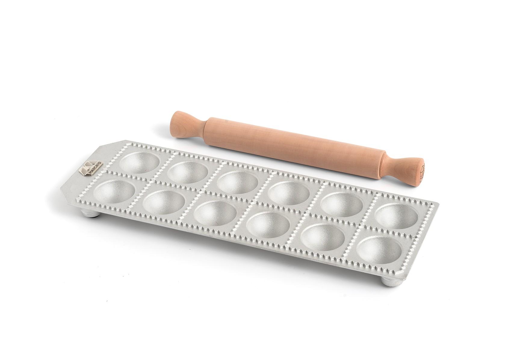 Forma na okrúhle ravioli, 12 ks + valček
