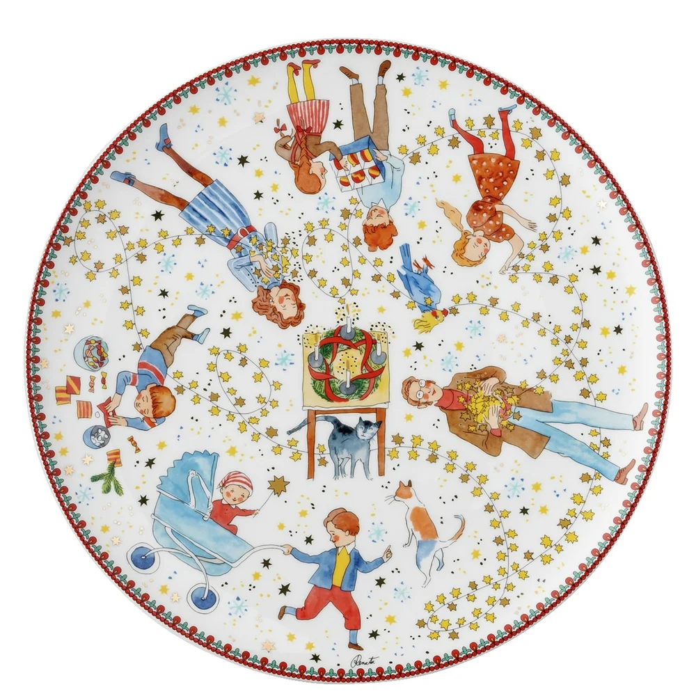 Veľký vianočný tanier, Vianočné svetielká, Ø 28 cm