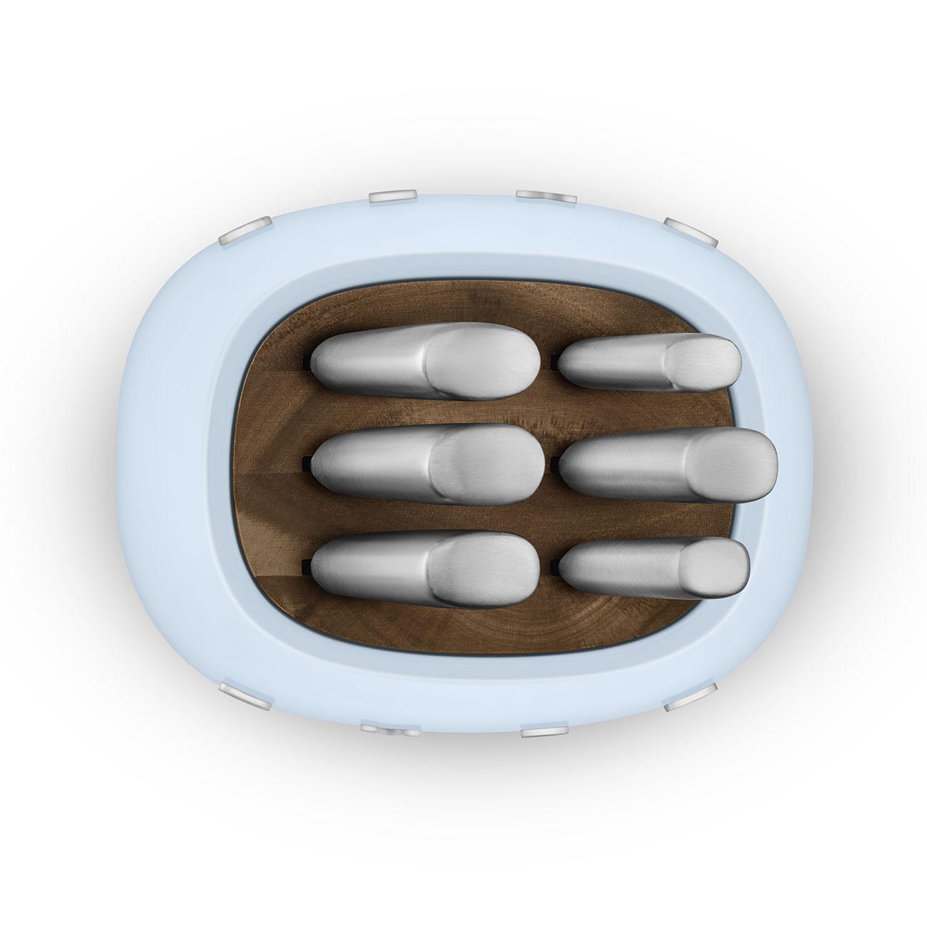 Blok s nožmi, 6 ks krémová