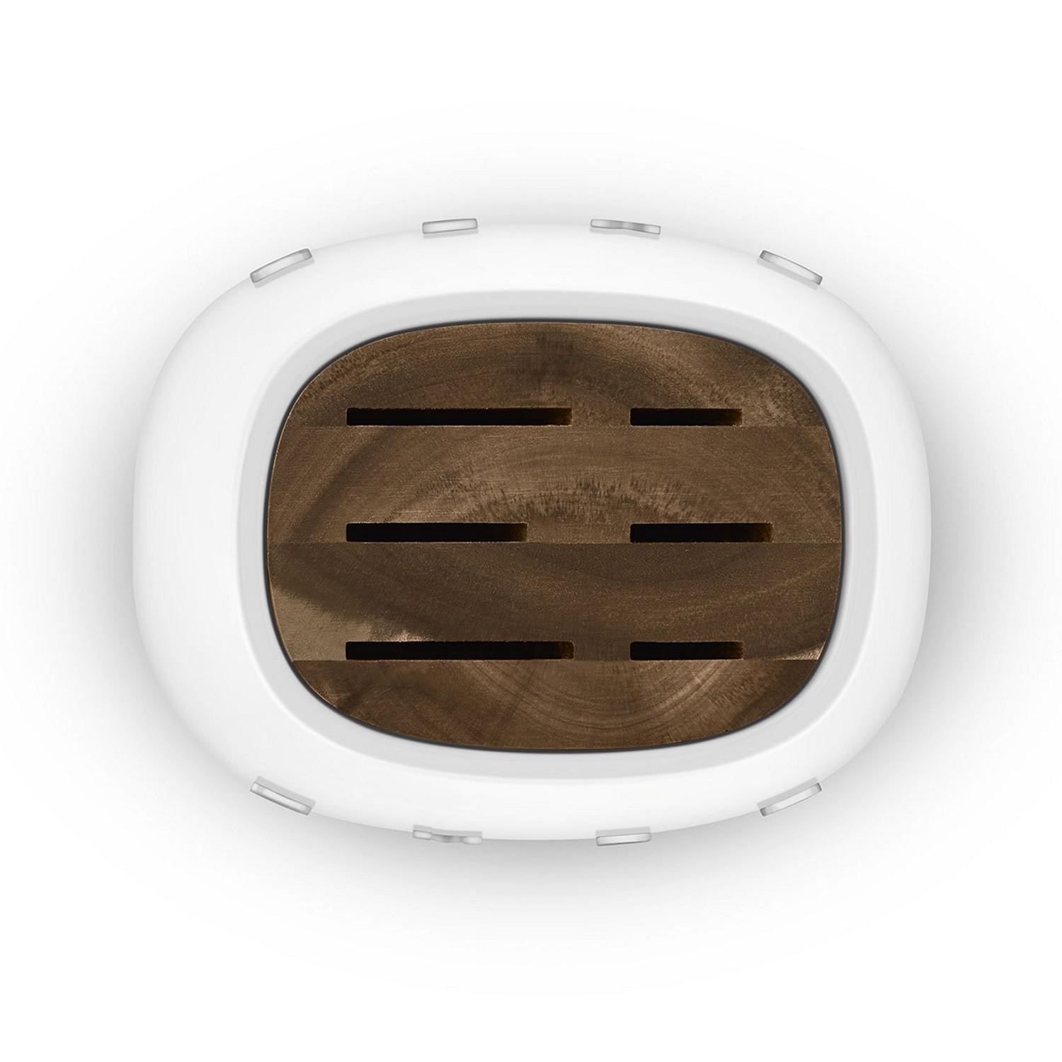 Blok s nožmi, 6 ks krémová