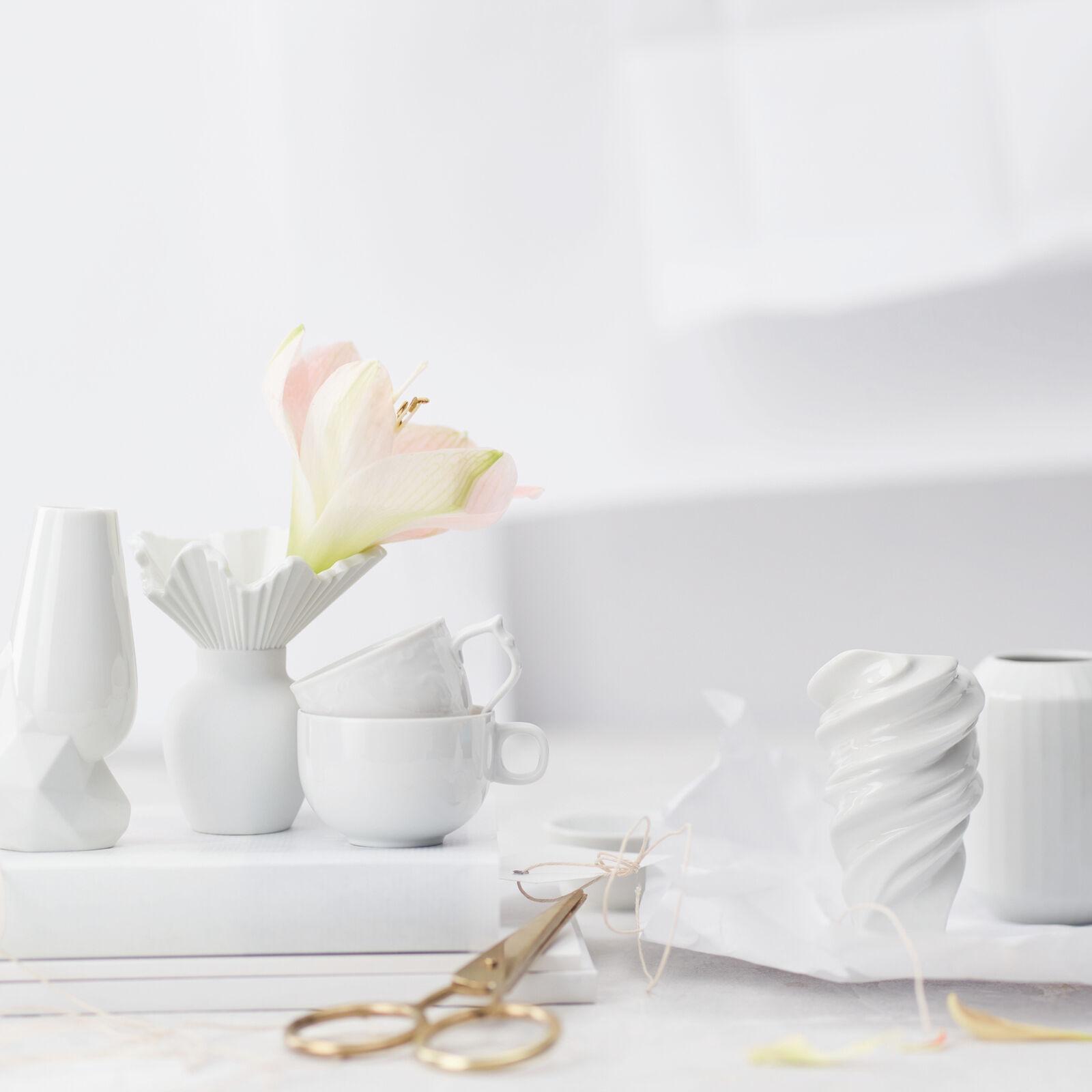 Miniváza Squall, 11 cm, biela