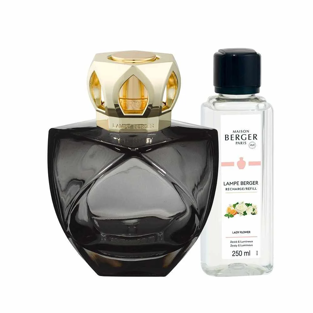 Katalytická lampa Eternity, čierna + náplň Lady Flower, 250 ml