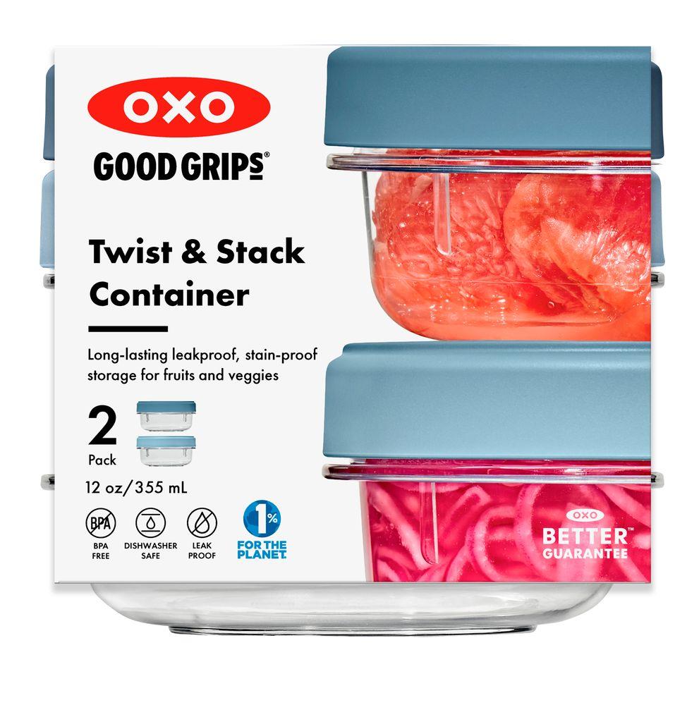 Sada stohovateľných dóz na potraviny Twist&Stack, 355 ml, 2 ks