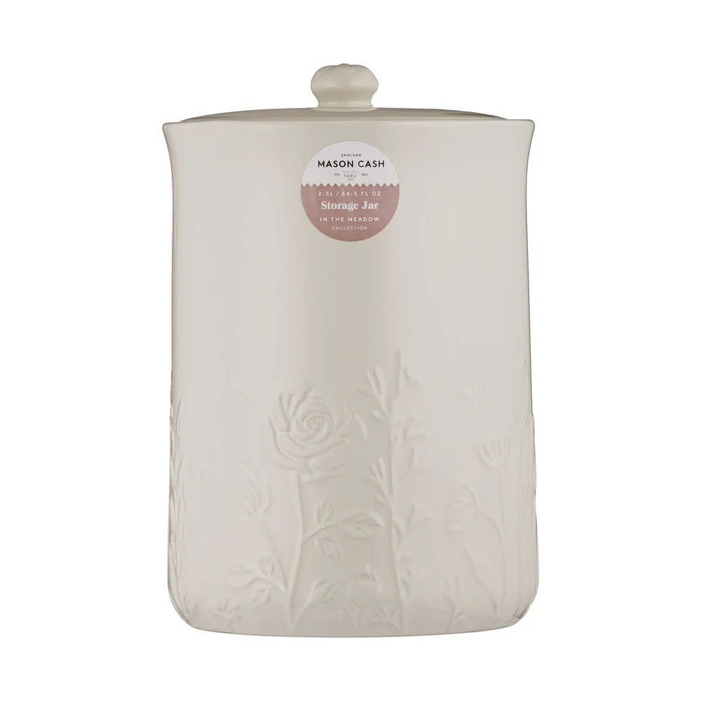 Kameninová dóza s vekom, In the Meadow, 2,5 l, biela