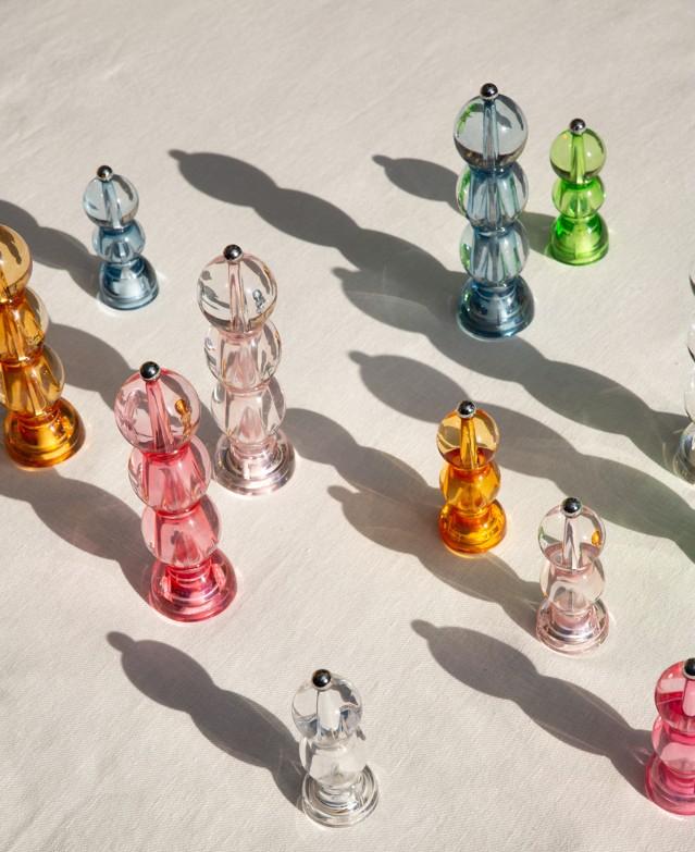 Akrylový mlynček na soľ alebo korenie Bobbin Icy, 24 cm, ružový