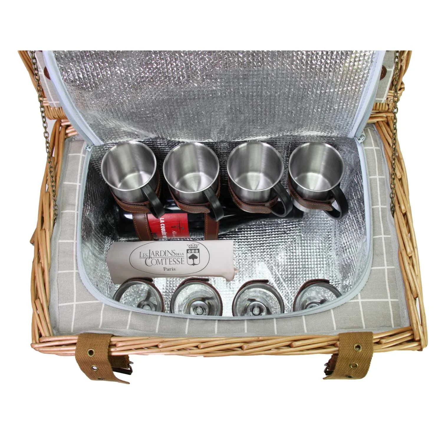 P-1961 - Concorde - Panier pique-nique 4 personnes - intérieur détails (1)