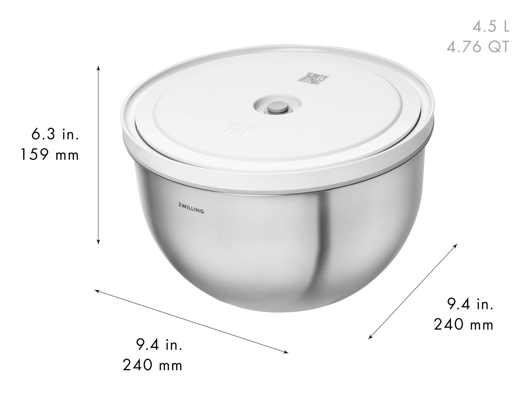 Súprava vákuovacích nerezových mís s vekami Fresh & Save, Ø 12 / 18 / 24 cm, 3 ks