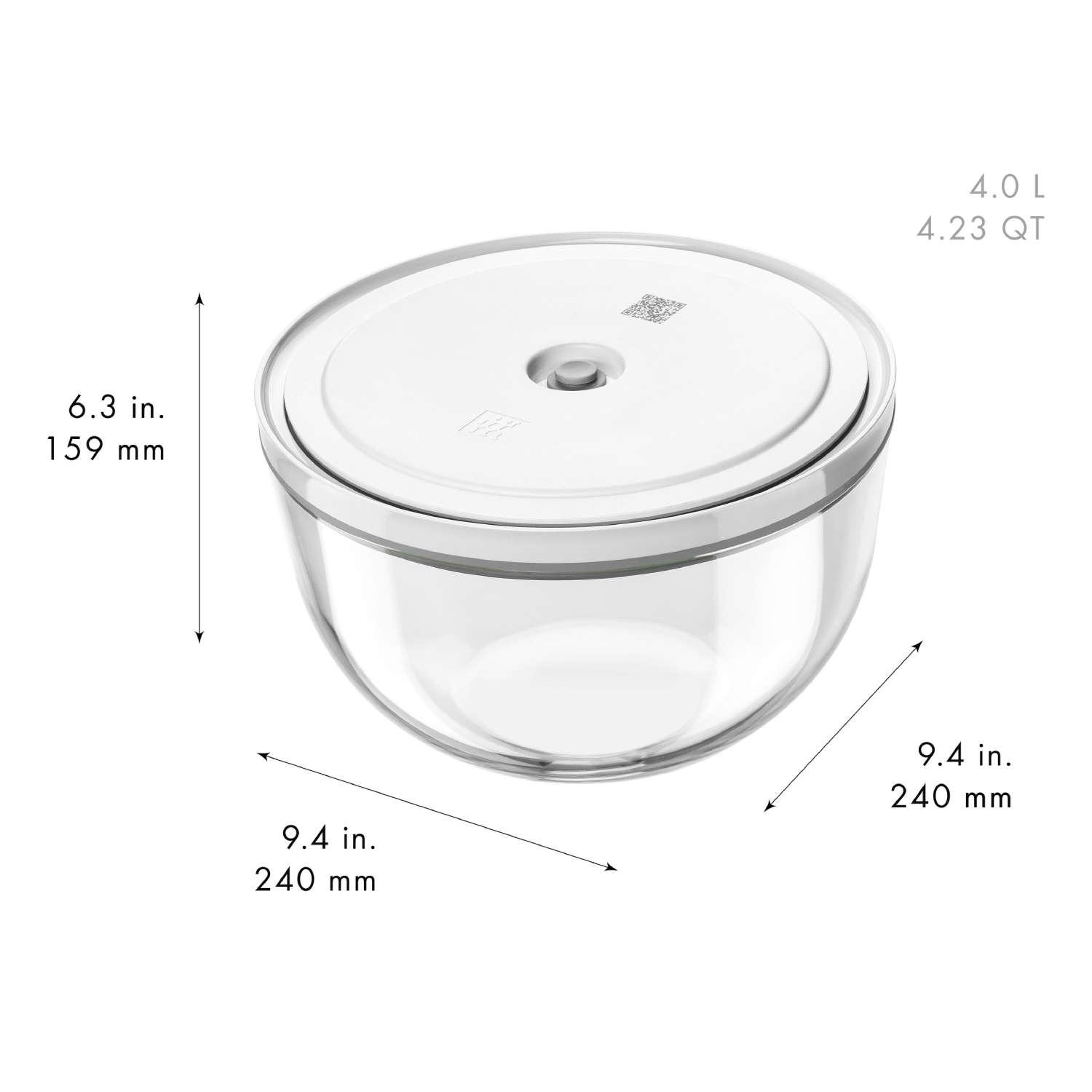 Súprava vákuovacích sklenených mís Fresh & Save, Ø 12 / 18 / 24 cm, 3 ks