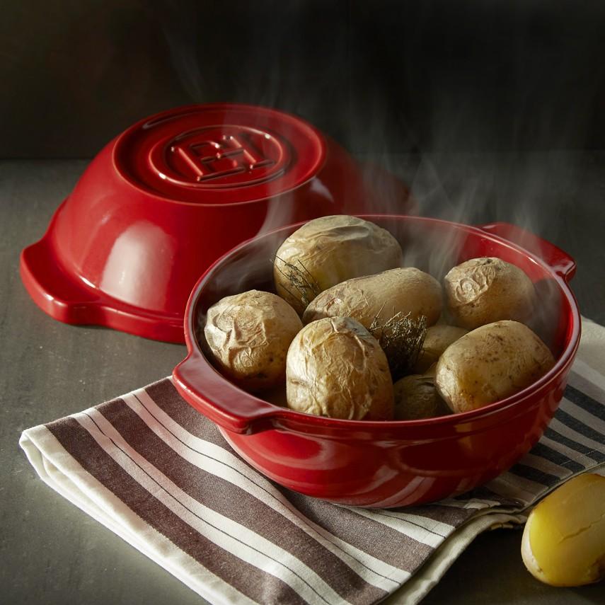 Forma na pečenie chleba & hrniec na zemiaky One Pot Flame, 2 l, granátová