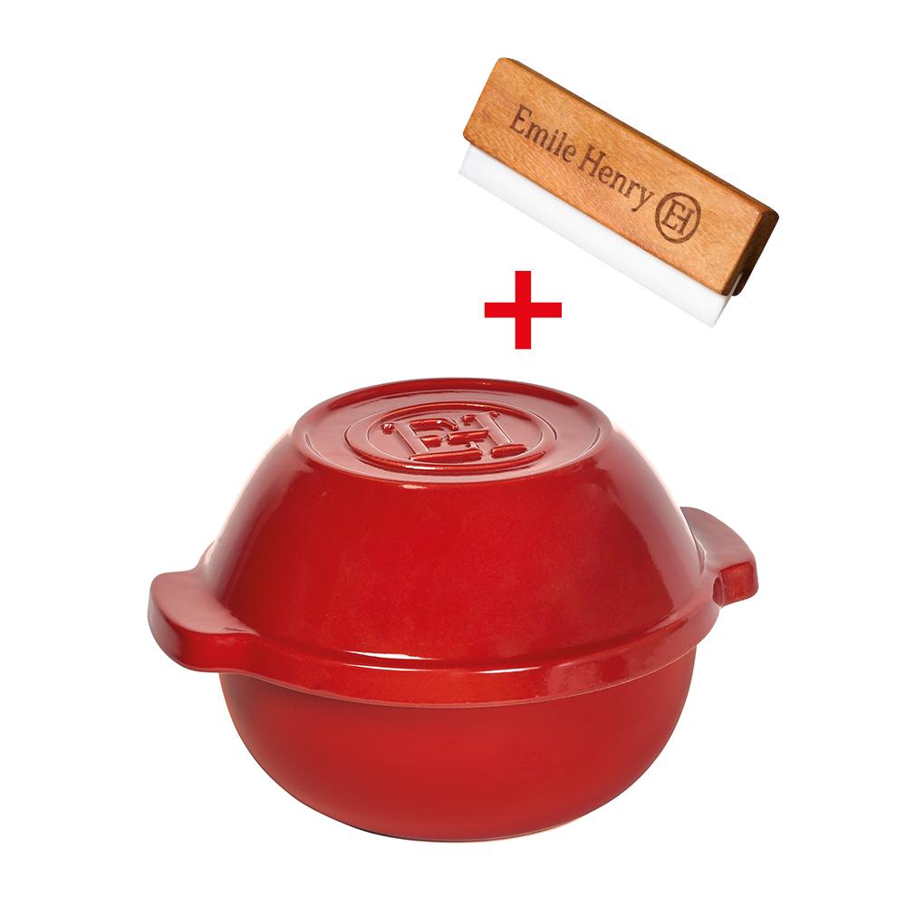 Forma na pečenie chleba & hrniec na zemiaky One Pot Flame, 2 l, granátová