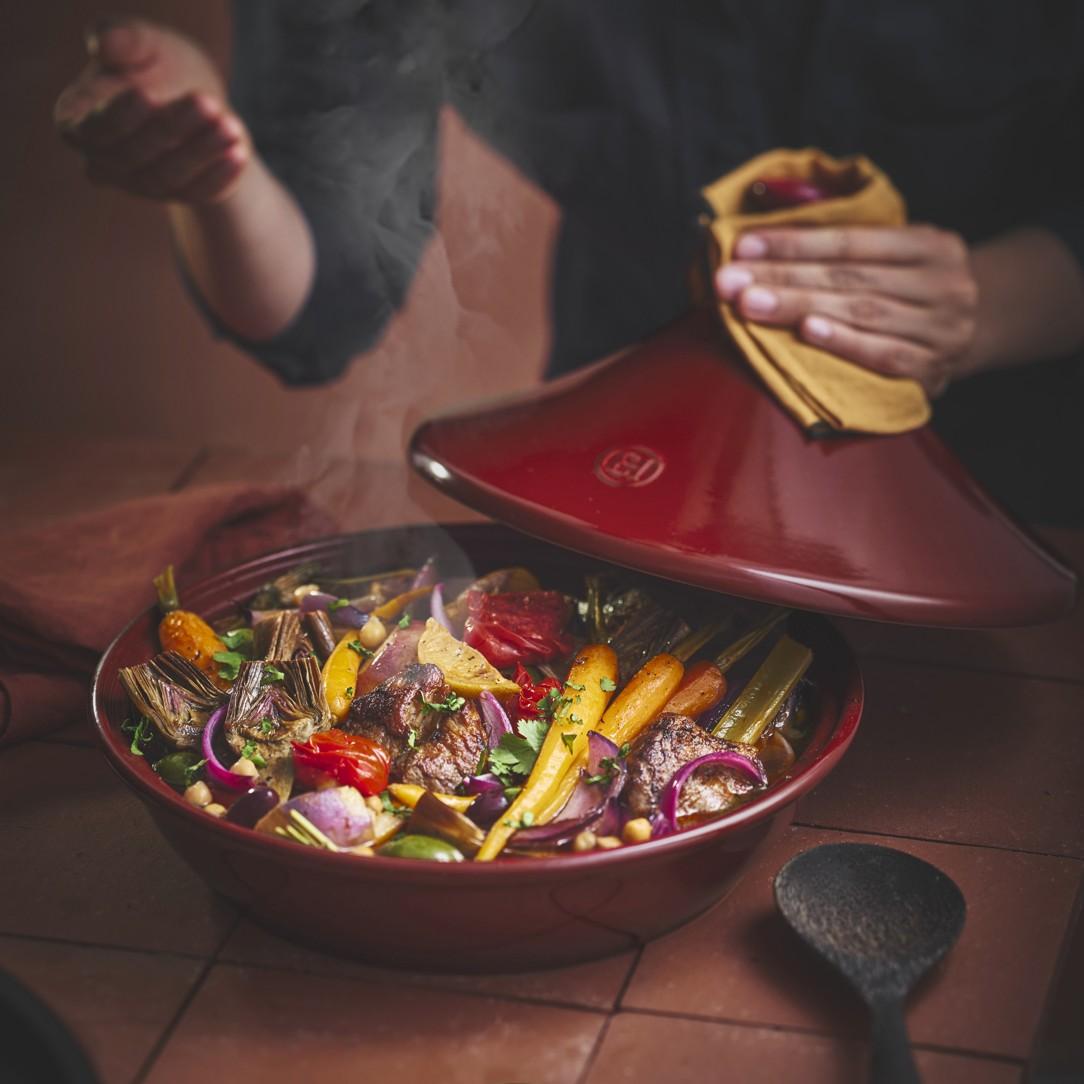 Keramický hrniec Tajine Flame Colorama, Ø 32,5 cm