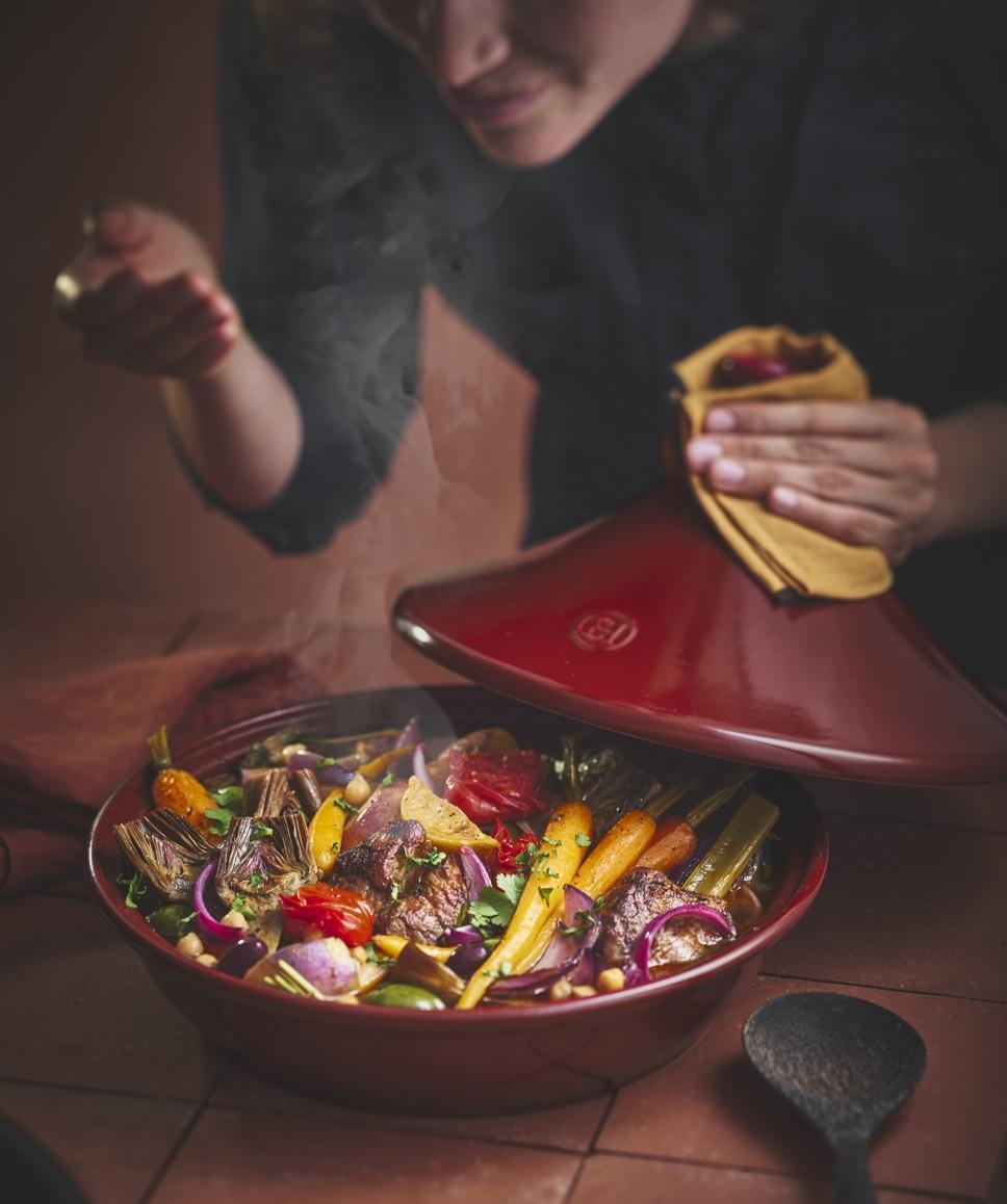 Keramický hrniec Tajine Flame Colorama, Ø 32,5 cm