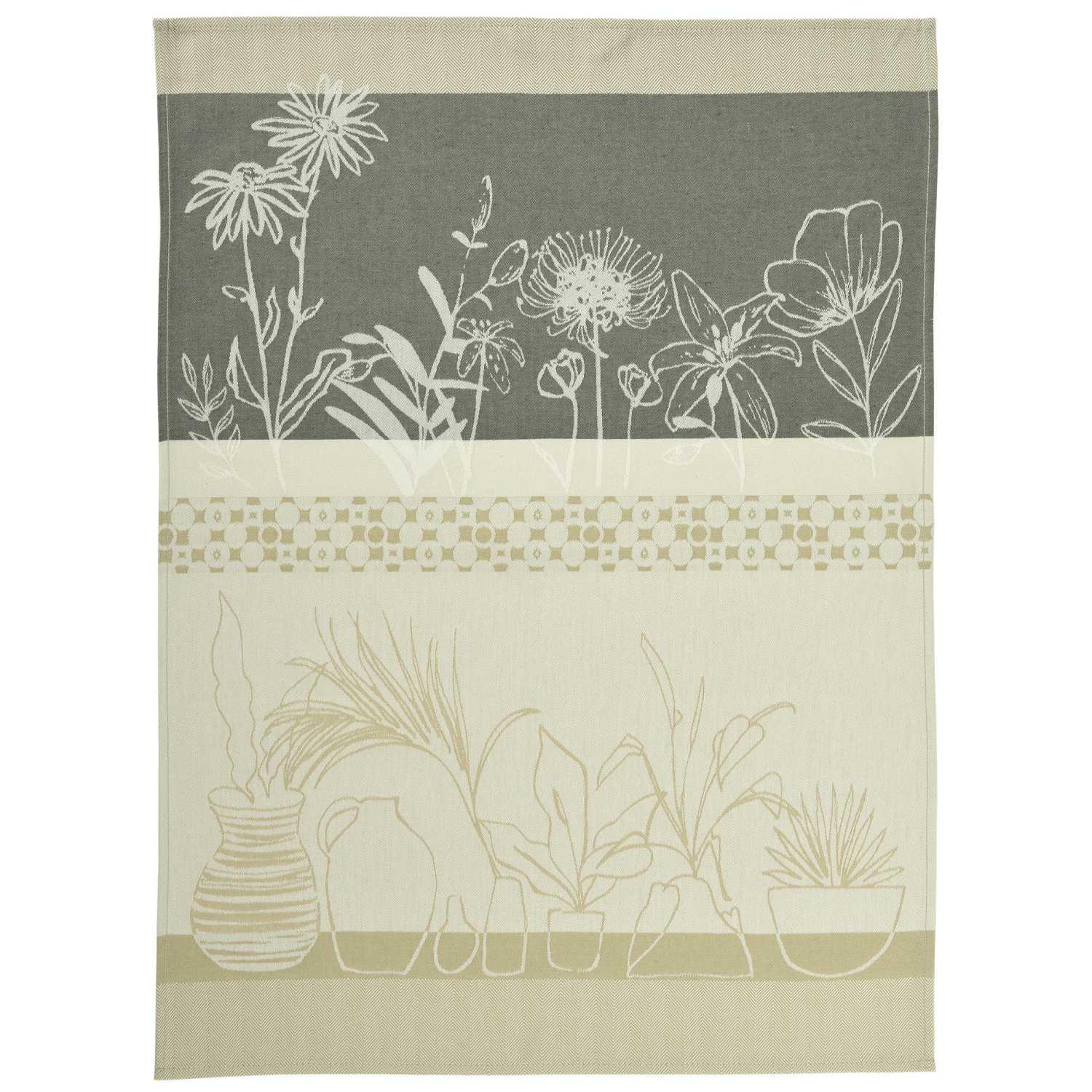 Žakárová utierka Pottery, 50 x 70 cm, taupe