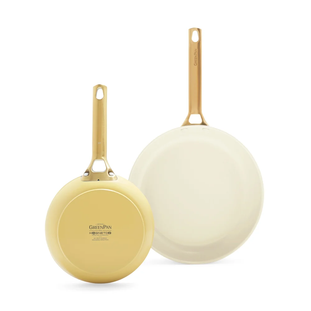 Sada 2 nepriľnavých keramických panvíc Padova 20 + 26 cm, žltá