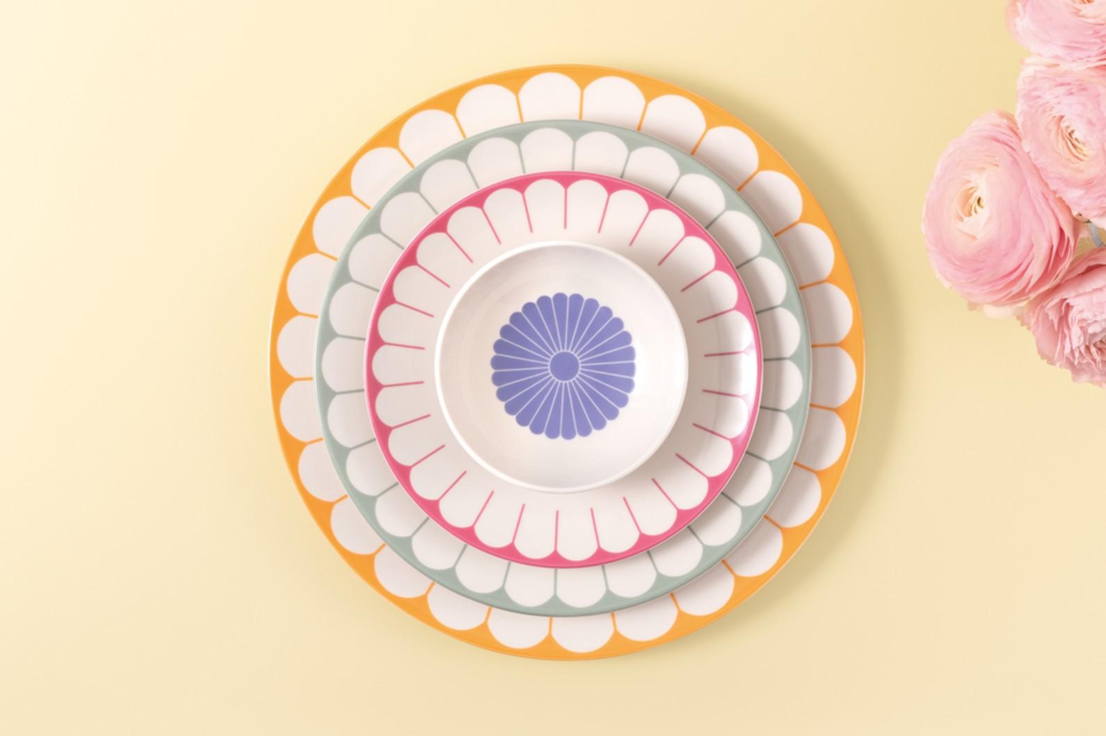 Servírovací tanier Fleur Couleur, Ø 32 cm