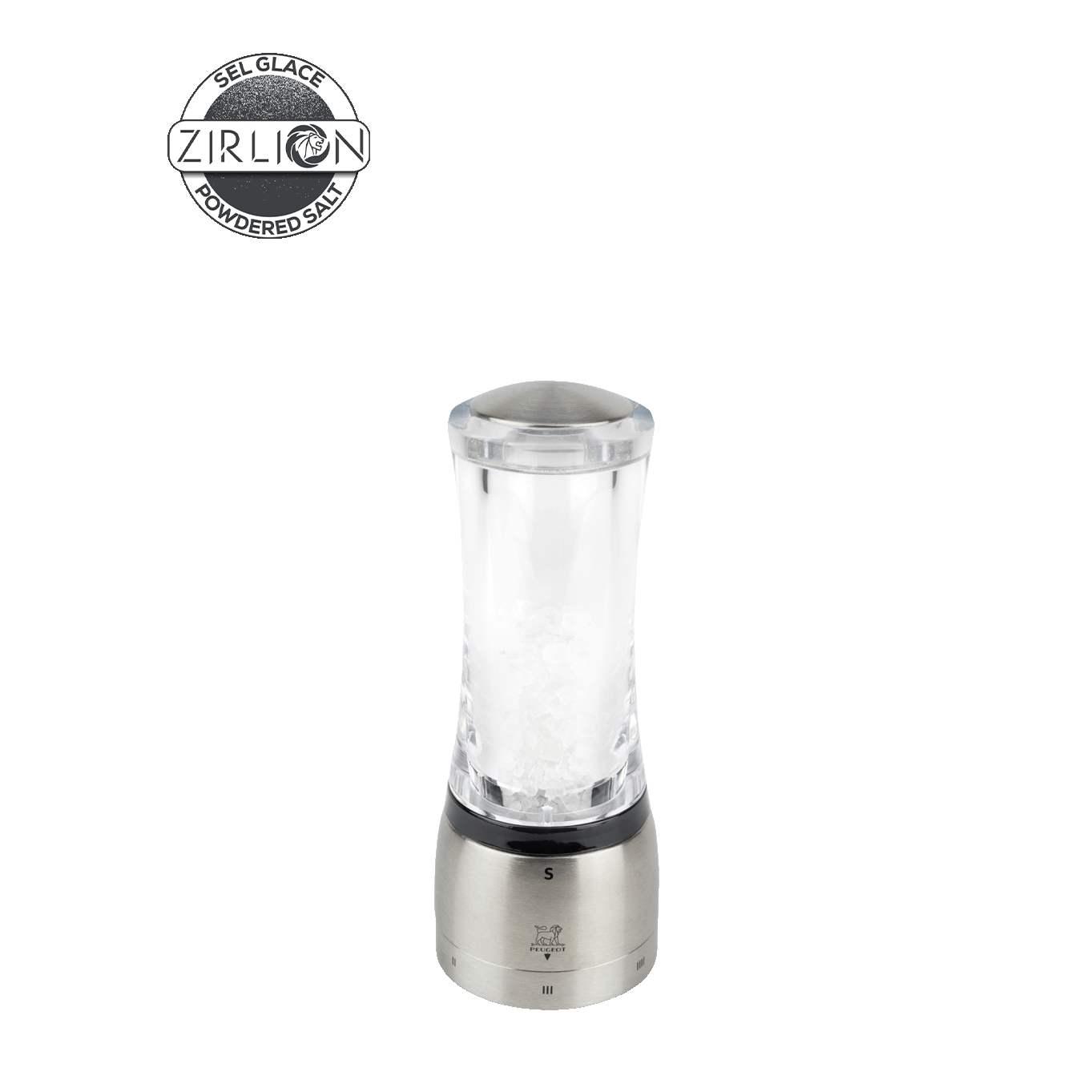 Mlynček na soľ Daman u’Select Zirlion, akryl / nerez, 16 cm