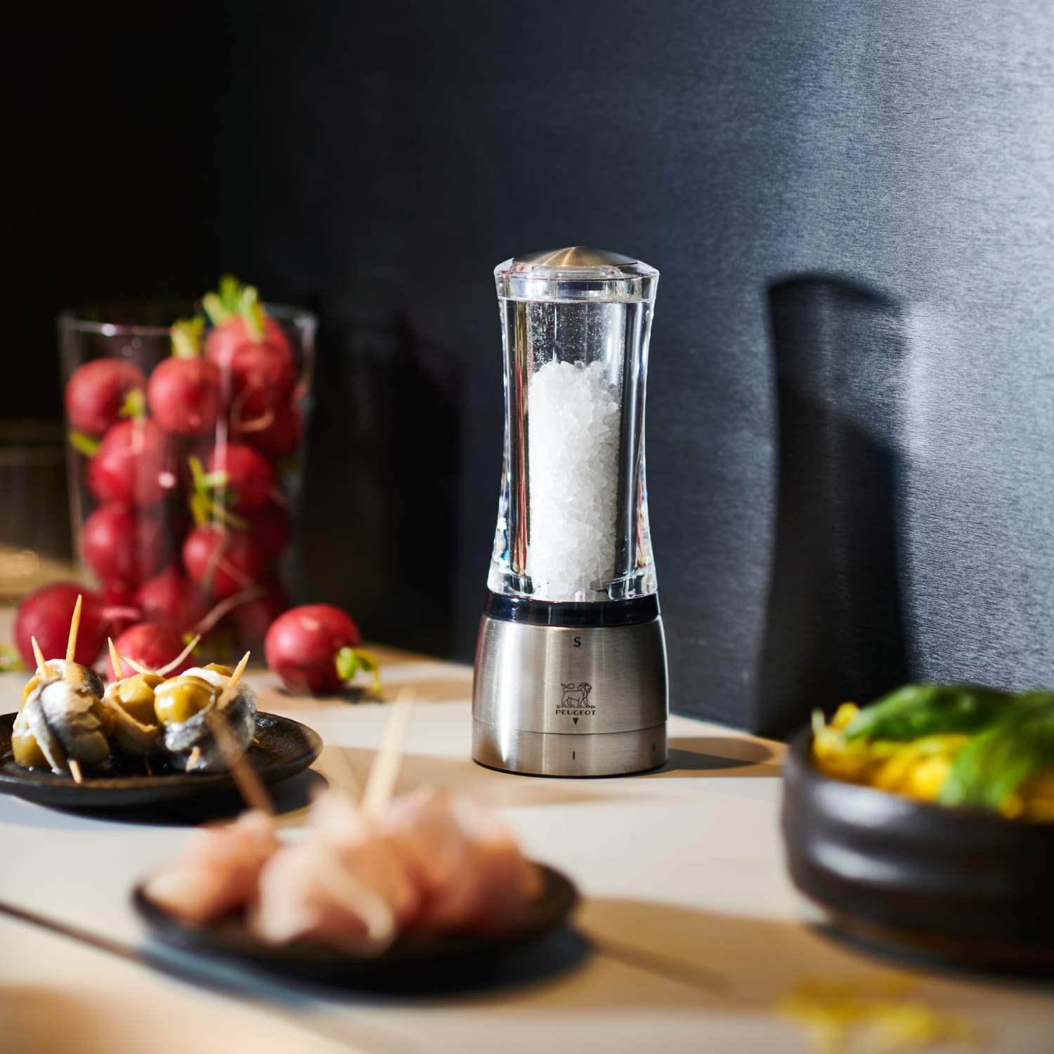 Mlynček na soľ Daman u’Select Zirlion, akryl / nerez, 16 cm