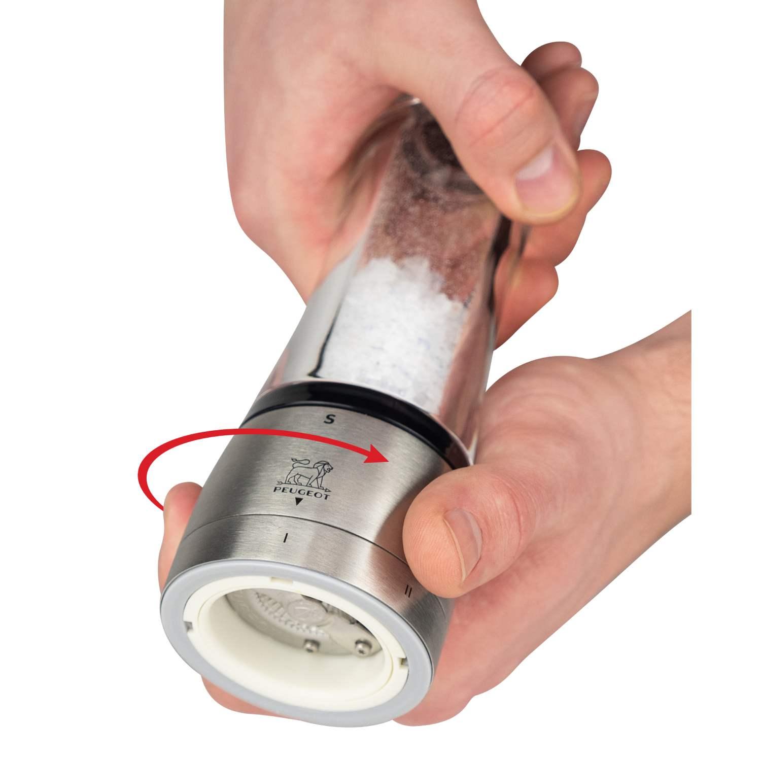 Mlynček na soľ Daman u’Select Zirlion, akryl / nerez, 16 cm