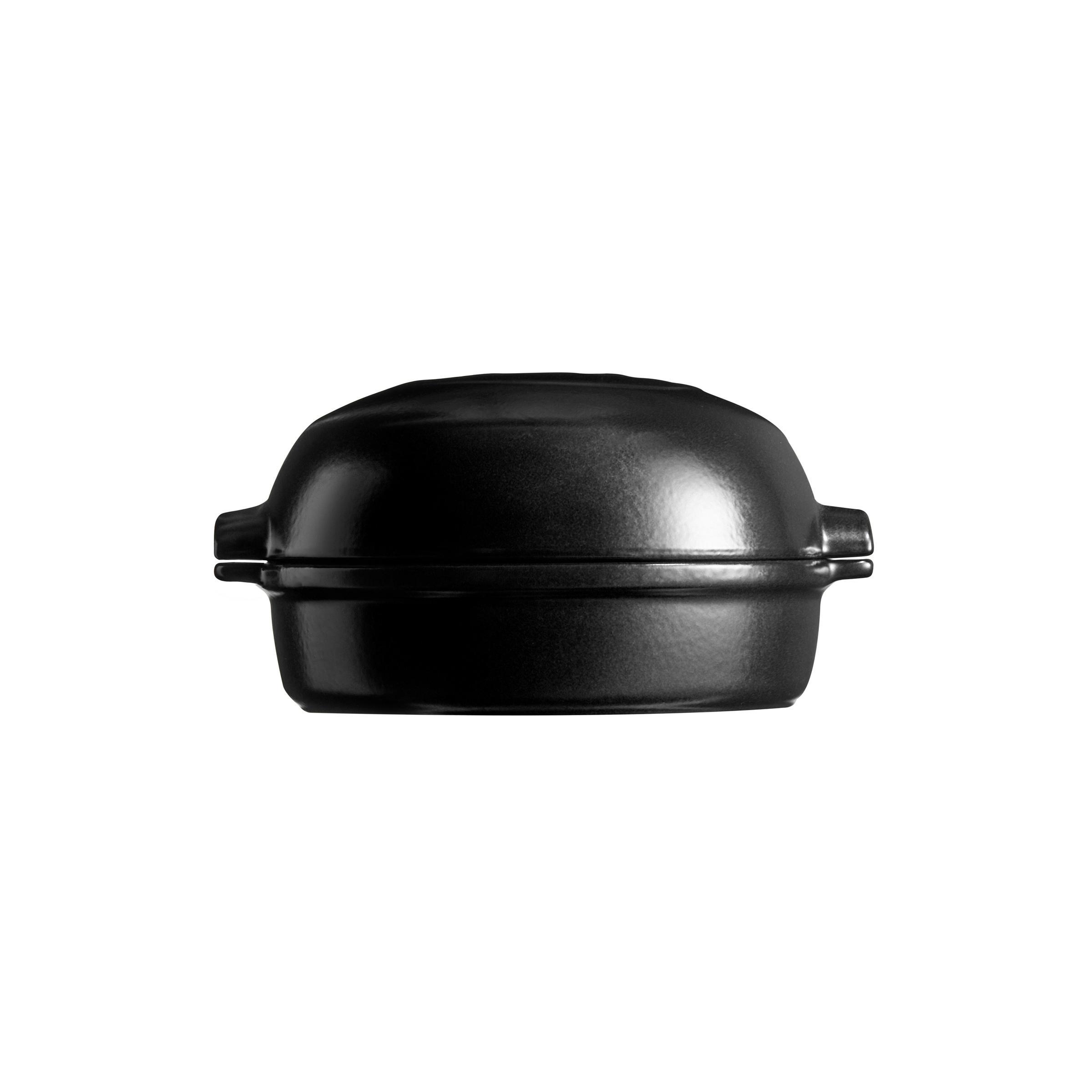 Zapekacia miska s vekom BBQ, čierna