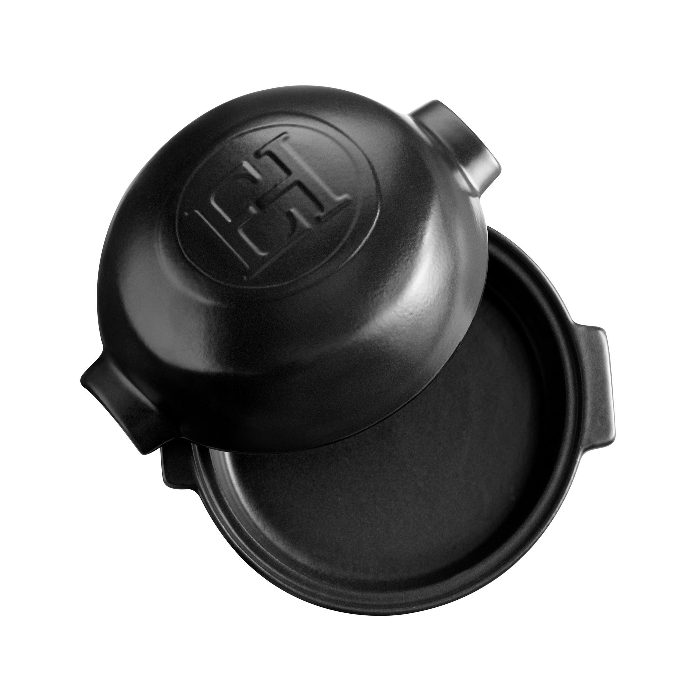 Zapekacia miska s vekom BBQ, čierna