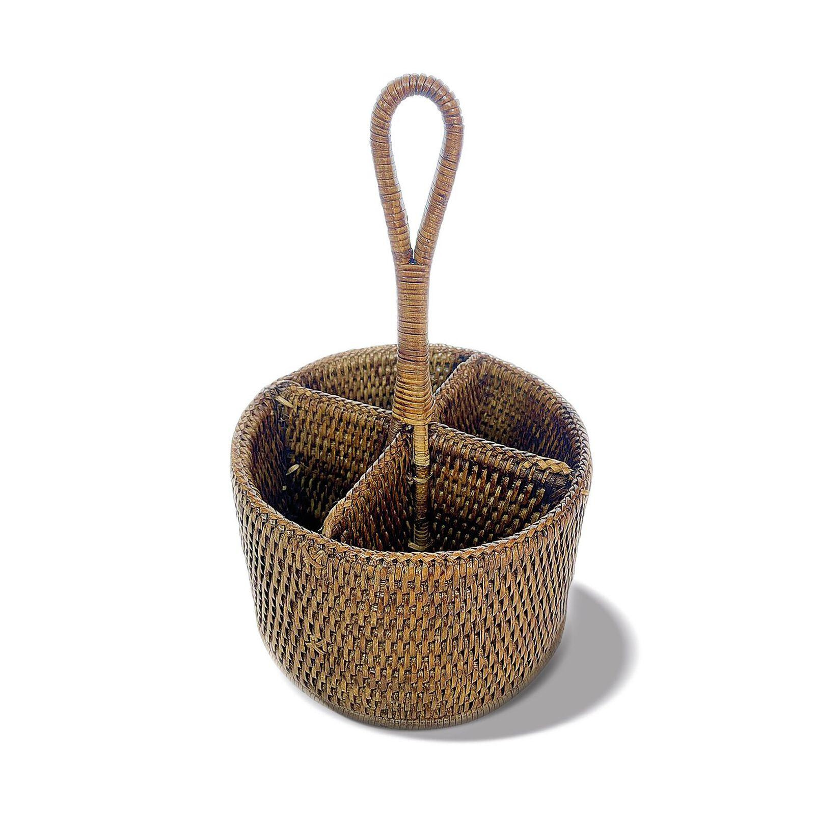 Stojan na príbory, kolekcia Radici, Ø 20 cm, výška 13 cm, medovo hnedá