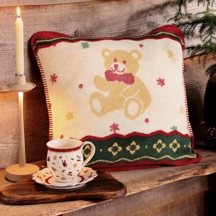 Vianočný vankúšik Toy’s Delight, Teddy, 50 × 50 cm