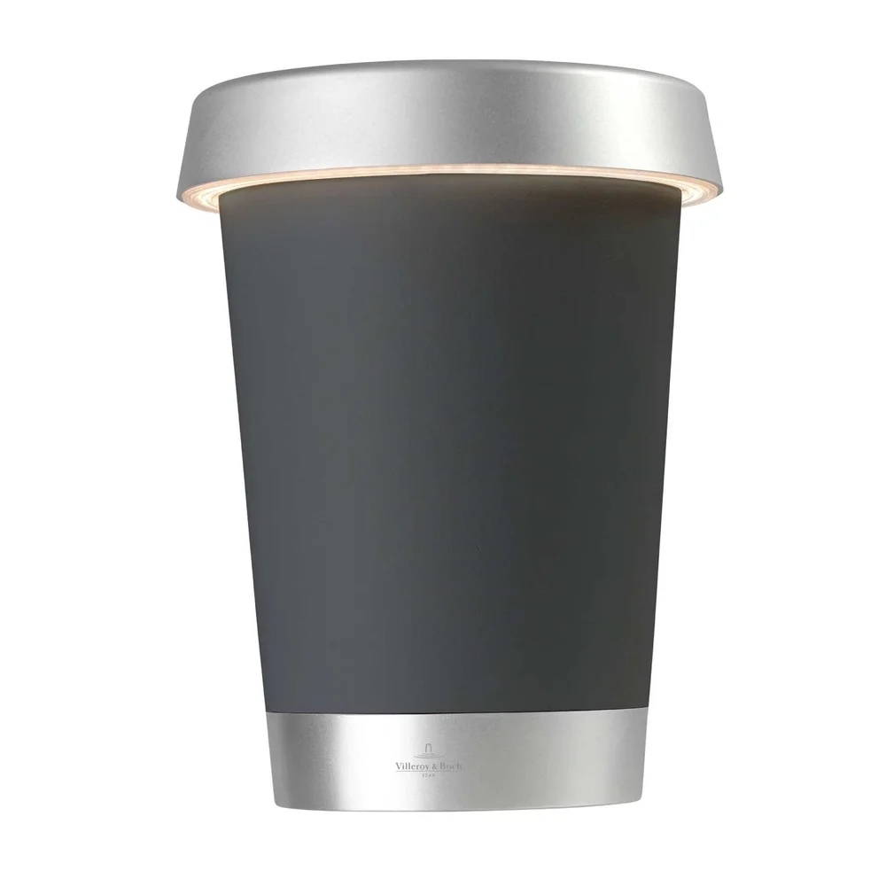 Chladiaca nádoba na víno s LED osvetlením, do exteriéru / interiéru, Bordeaux, anthracite