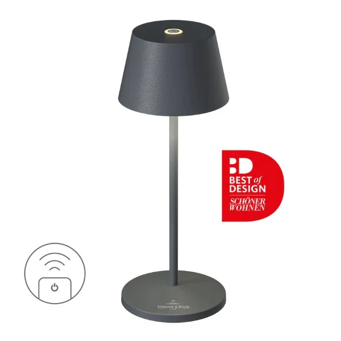 Nabíjacia LED lampička do exteriéru / interiéru Seoul Micro, 20 cm, anthracite