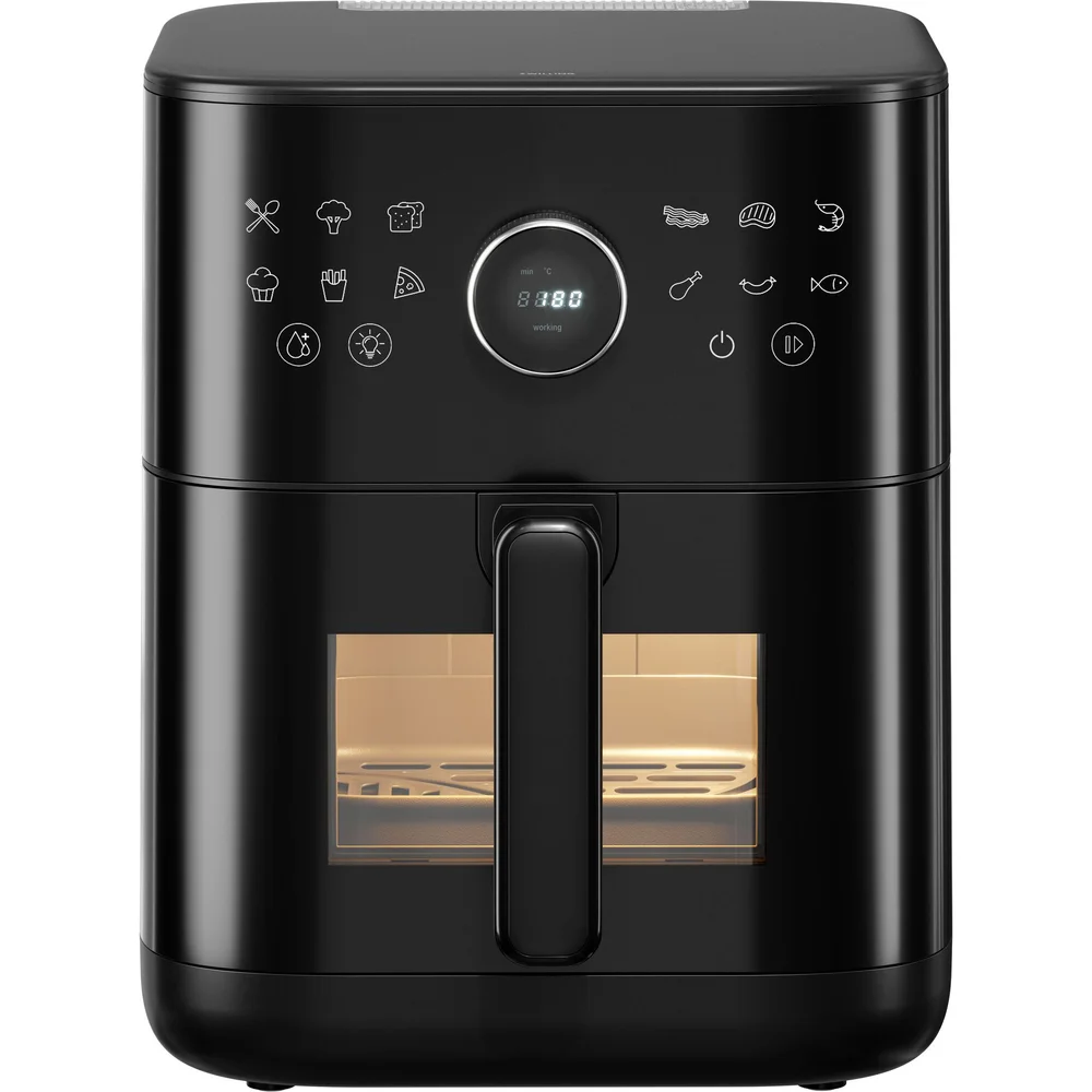 Teplovzdušná fritéza s parou Pro, 6 l, matne čierna