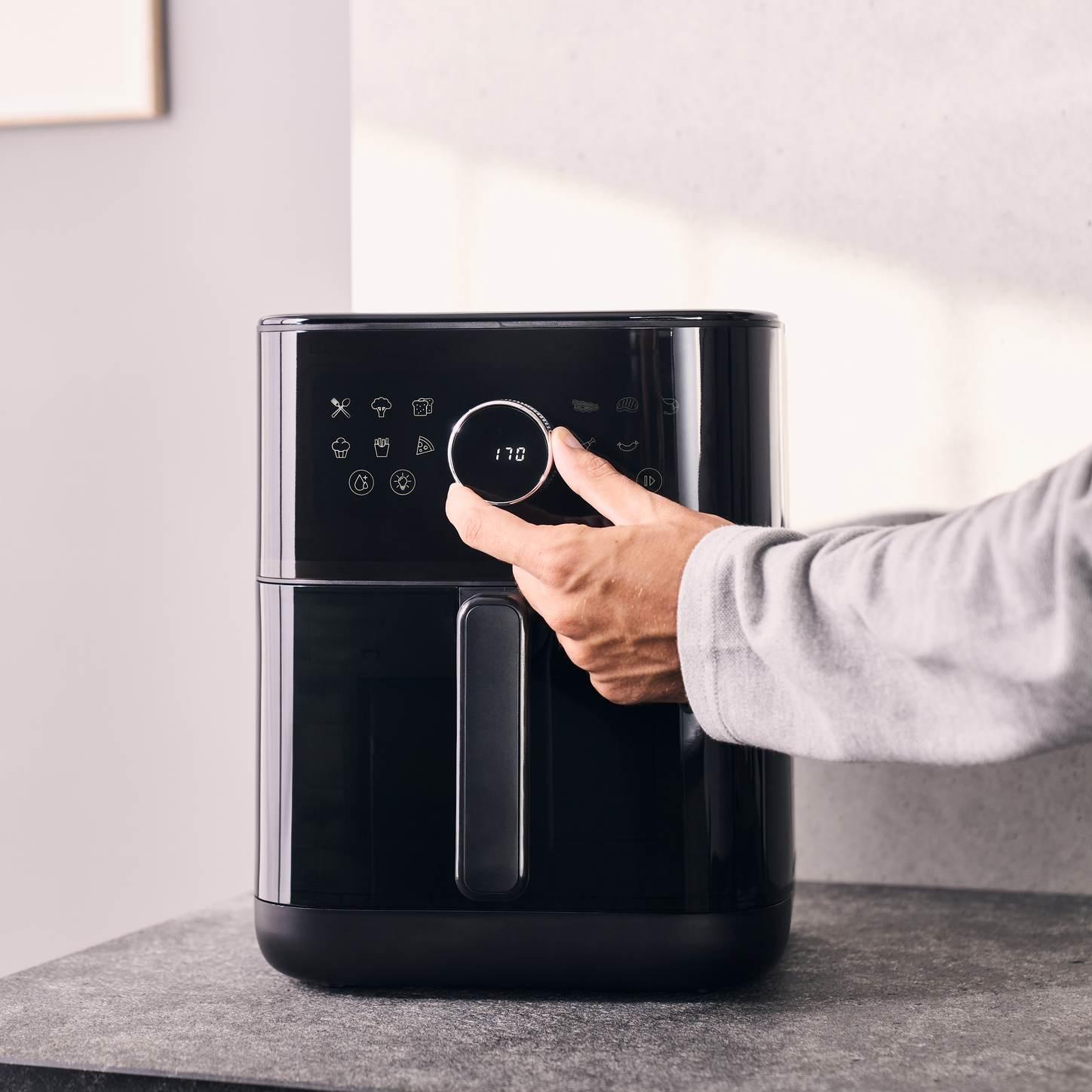 Teplovzdušná fritéza s parou Pro, 6 l, matne čierna