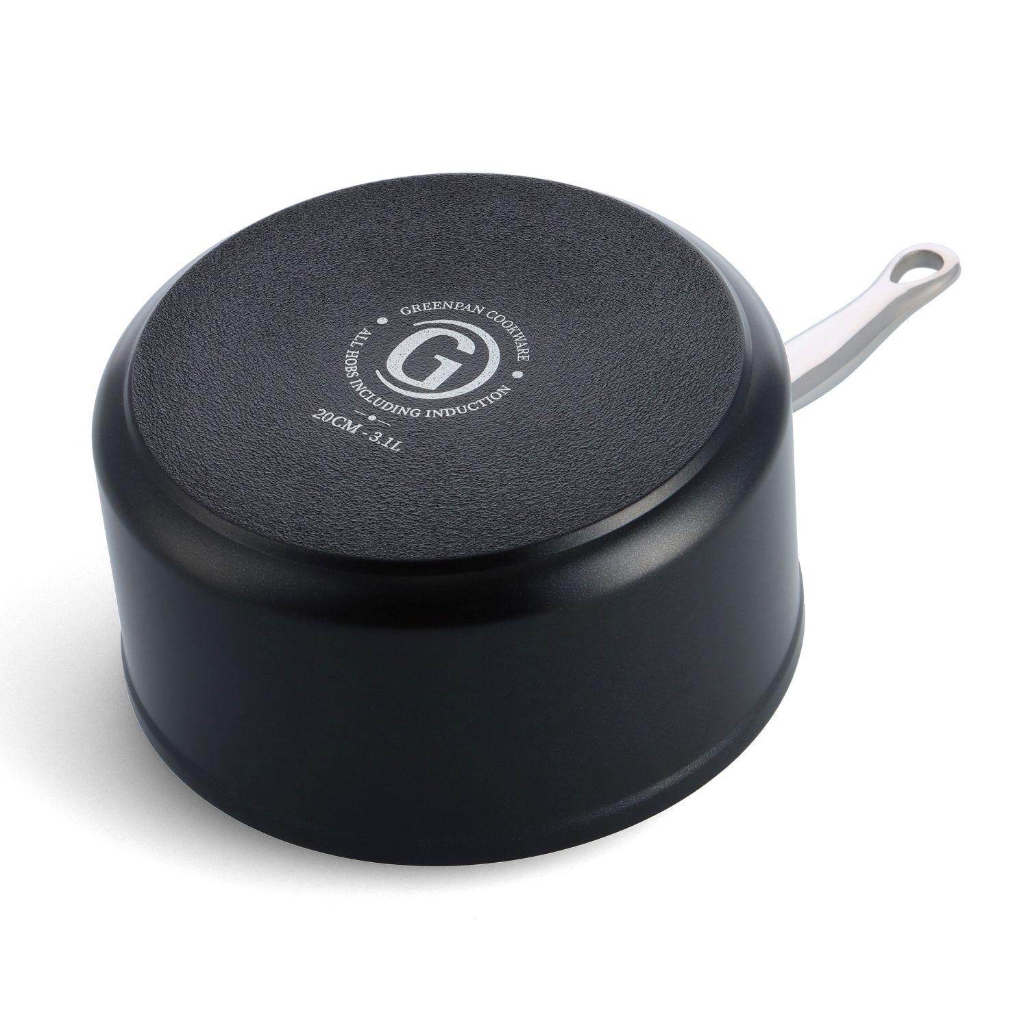 GreenPan BARCELONA PRO omáčnik 18 cm s pokrievkou, čierny