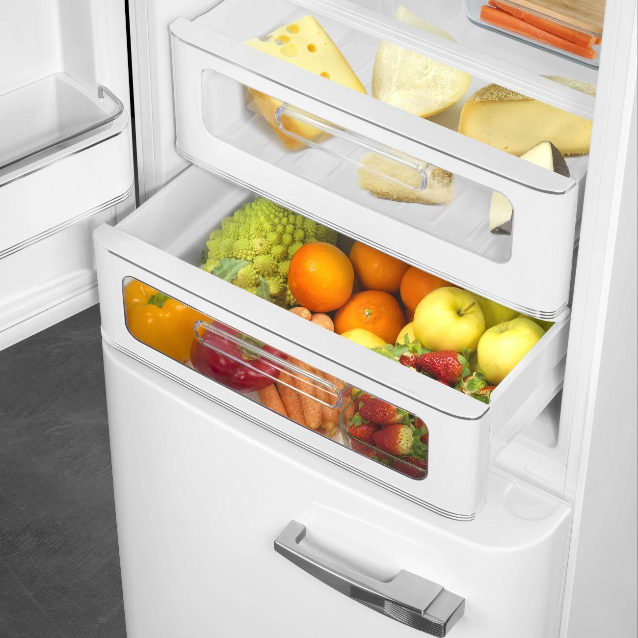 Chladnička s mrazničkou dole 50´s Retro Style, FAB32L, 234l/97l, ľavostranné otv., 196x6, oranžová