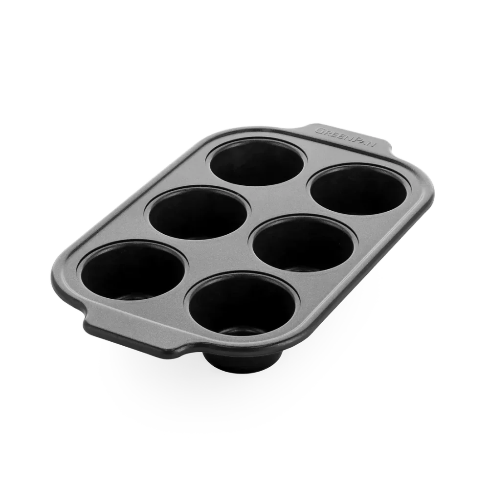 Nepriľnavá forma na pečenie 6 ks muffinov, Bistro, čierna