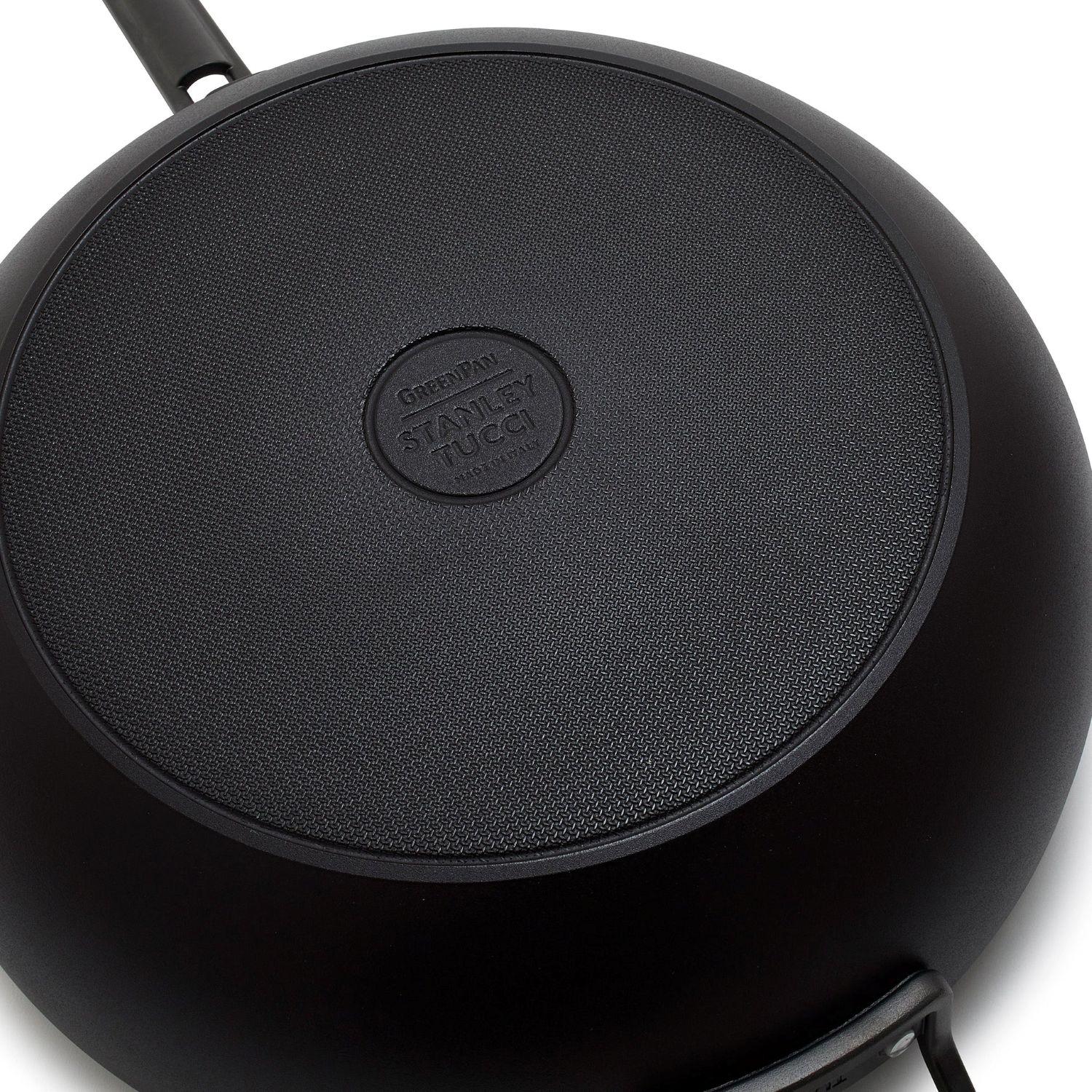 Nepriľnavá keramická soté panvica s pokrievkou, Stanley Tucci, Ø 33 cm / 6,2 l, čierna