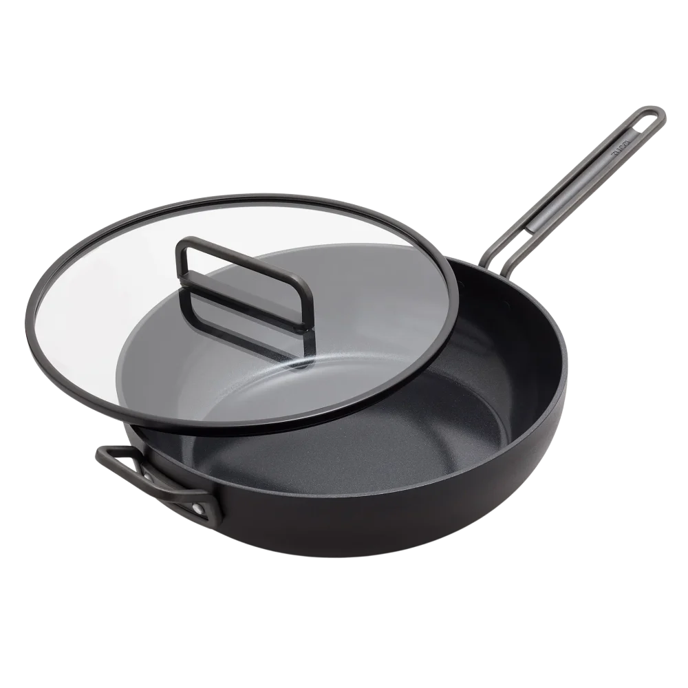 Nepriľnavá keramická soté panvica s pokrievkou, Stanley Tucci, Ø 33 cm / 6,2 l, čierna