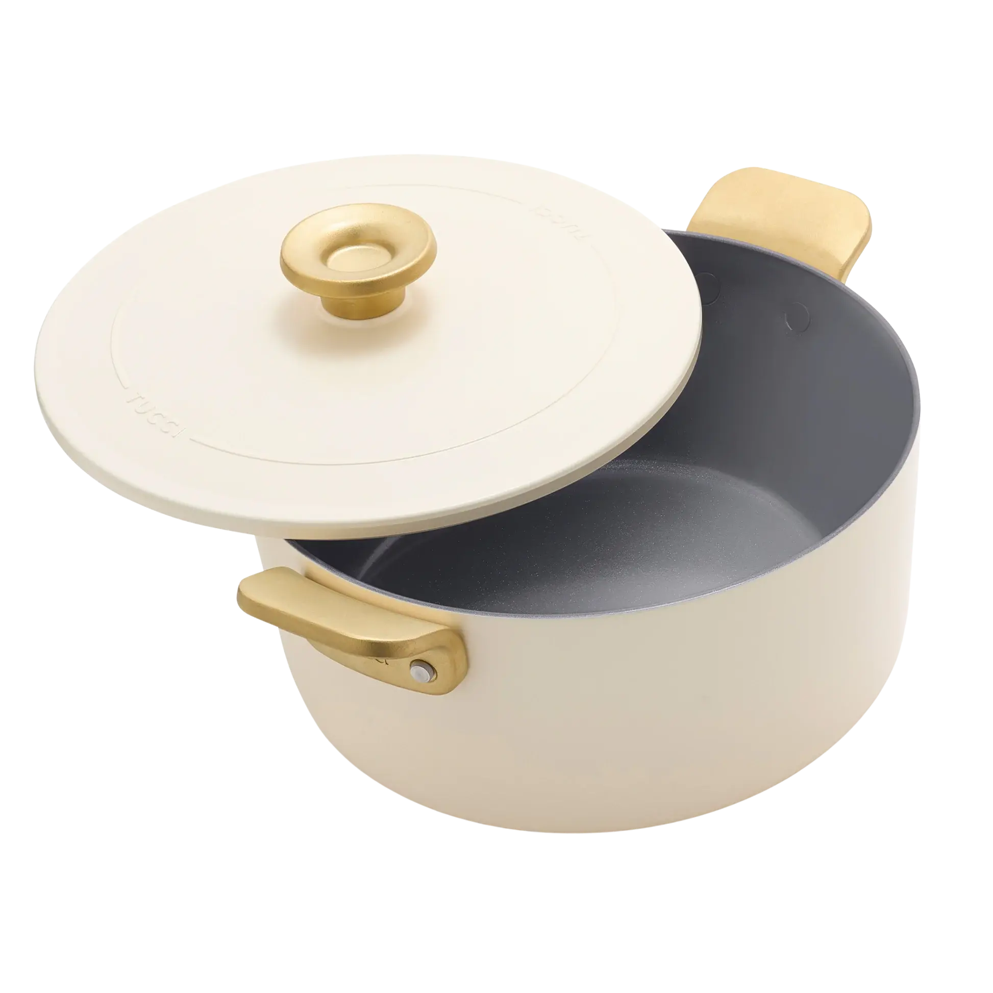 Hrniec s nepriľnavým keramickým povrchom na pomalé varenie, Stanley Tucci, Ø 26 cm / 6,5 l, krémová