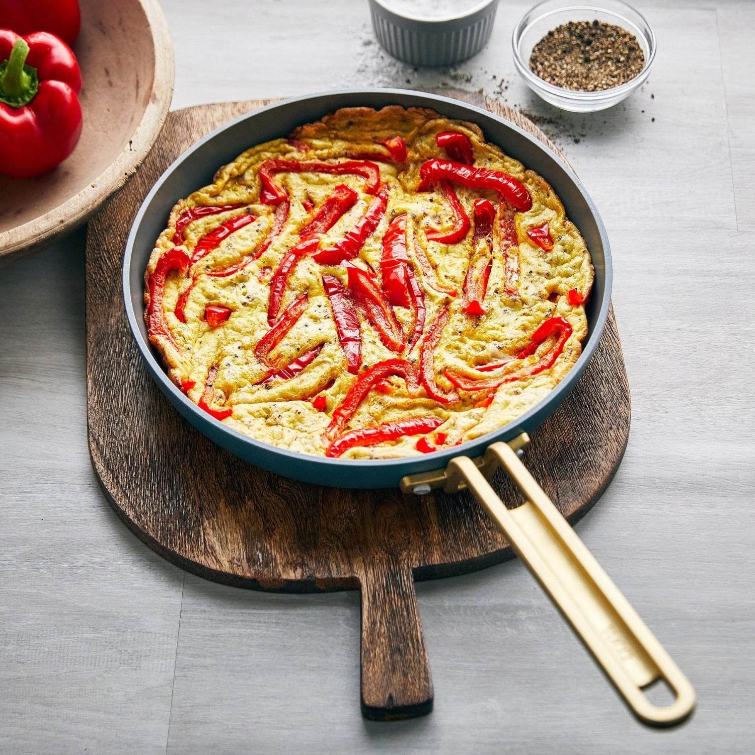 Súprava riadu s nepriľnavým keramickým povrchom, Stanley Tucci, 11 ks, tmavo zelená