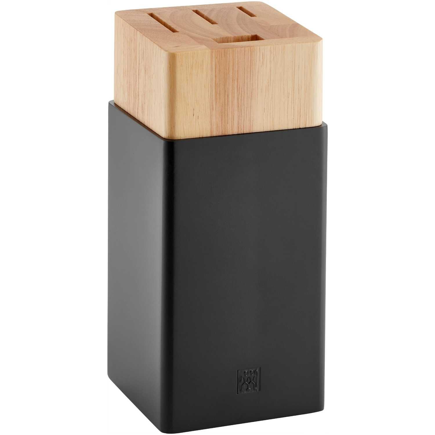 Čierny blok s nožmi Four Star a nožnicami, 5 ks